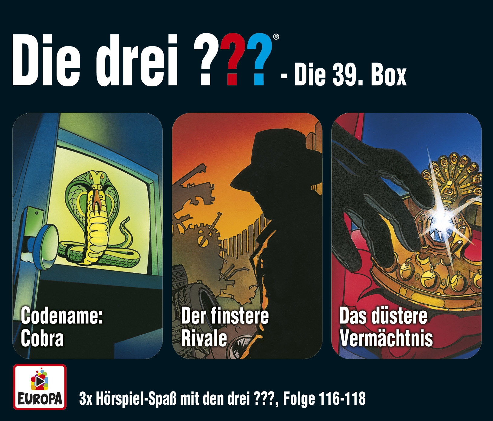 Die Drei Fragezeichen Alle Folgen Liste Die drei ??? Box die 39. Folgen 116, 117, 118 | pop.de