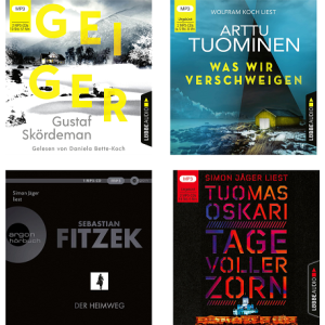 4 x Fitzek-Skördeman-Oskari-Tuominen Krimi / Thriller auf 7 mp3CD !!!