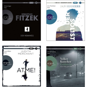 4 x Fitzek-Kutscher-Seghers-Merchant Krimi / Thriller auf 4 mp3CD !!!