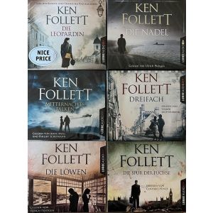 6 x Ken Follett - Thriller / Krimi Paket auf 33 CD !!!
