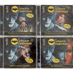 4 x CD Die schwarze Fledermaus Folge 1-4 Komplett Hörspielpaket