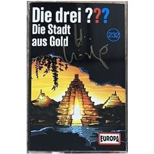 drei Fragezeichen Folge 232 die Stadt aus Gold (MC) SIGNIERT !!!