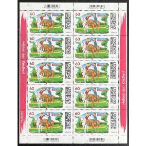 Bogen mit 10 Briefmarken Bibi und Tina - Helden der Kindheit