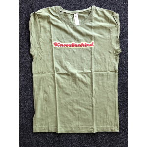 T-Shirt Kassettenkind Olivgrün für Frauen Größe M
